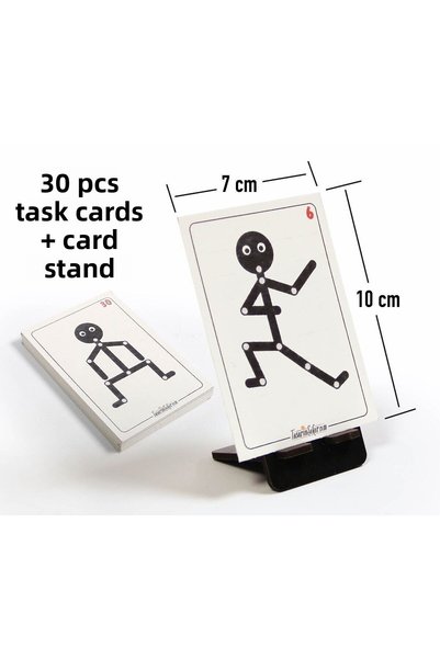 Tasarım Şeker Montessori Wooden Stickman Puzzle Activity Educational Wooden Toy