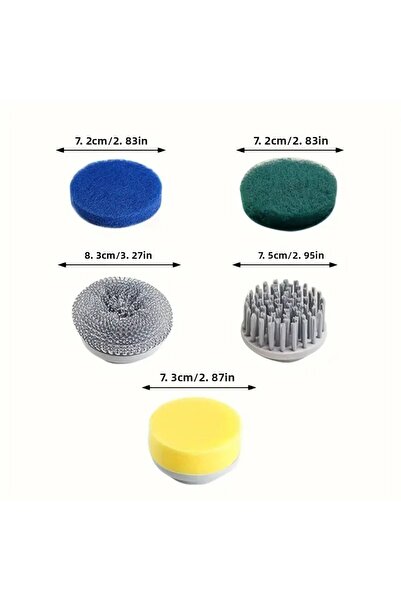 ARV MODA FASHİON THAT İNSPİRES مجموعة فرش تنظيف متعددة الوظائف باللون الرمادي...