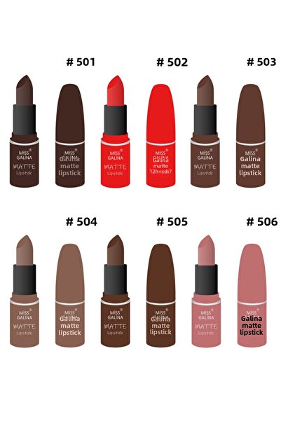MissGalina Lipstick 12 Colors