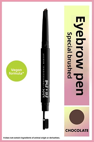 NYX Professional Makeup Fill & Fluff Eyebrow Pomade Pencil Eyebrow Pen - Chocolate