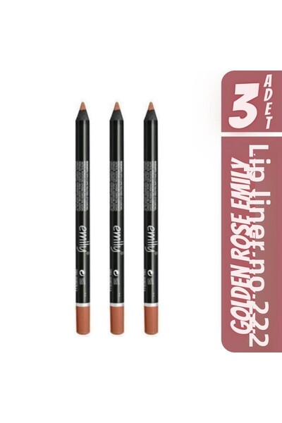 Golden Rose قلم الشفاه إميلي رقم 222 × 3 قطع