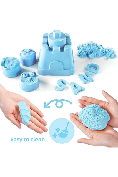 Toyuncakçı رمل حركي طبيعي 2 كجم مع 6 قوالب هدية