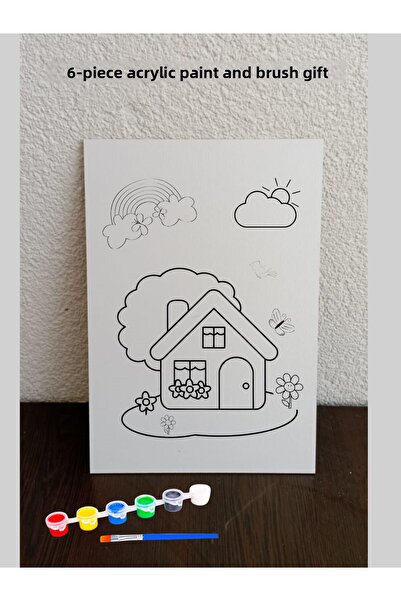 Cemira لوحة خشبية لشجرة المنزل، نشاط رسم للأطفال في رياض الأطفال، مجموعة رسم ...