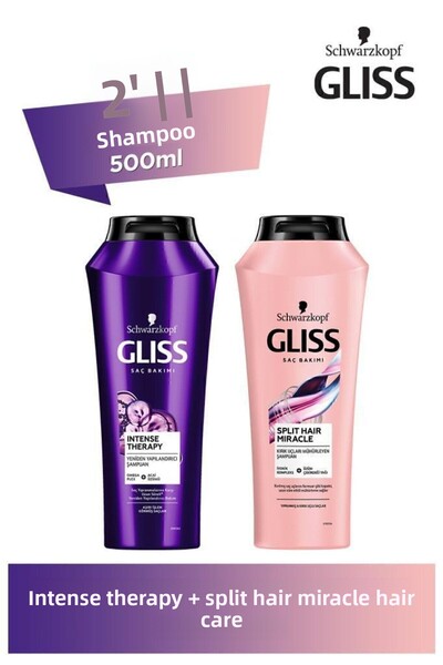 Gliss Intense Therapy Shampoo 500 ml + Split Hair Miracle 500 ml Shampoo