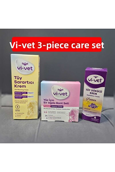 Vi-vet 3Shape Care Set: Poetic Waxing Strip, 24Shape for Face, Hair Lightenin...