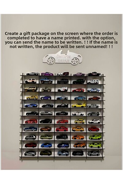 Bambirii Toys 50 Vehicles White Toy Car Rack