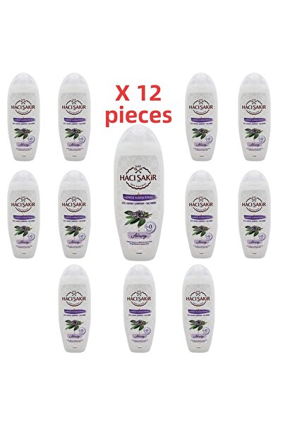 Hacı Şakir شامبو هاكيساكيير 2 في 1 سعة 500 مل، عبوة من 12 قطعة