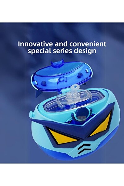 Vagonlife Cocosmile 630ml - Children's Water Bottle with Silicone Robot Theme Cover and Straw