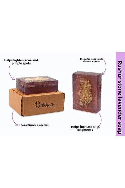 RAVENNA صابون اللافندر الطبيعي المصنوع يدوياً من حجر روشور 120 جرام