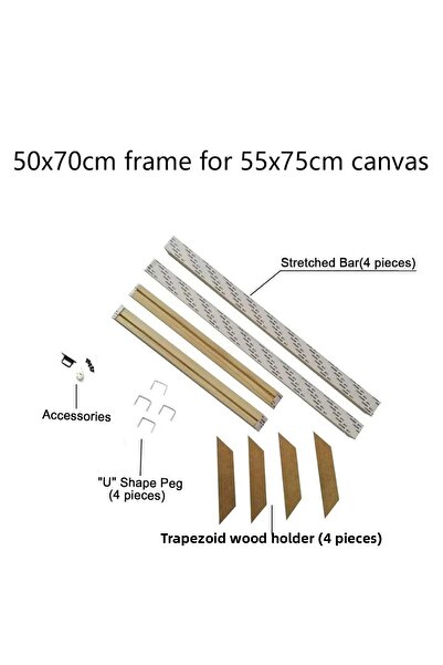 Choice إطار خشبي حديث من القماش مقاس 50×70 سم، 24 مقاسًا، إطارات خشبية، لوحة زيتية خشبية، لوحة ماسية