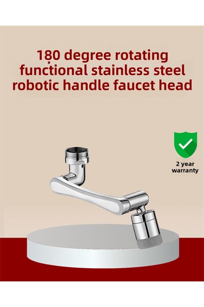 GRTC 180 ° Robotic Arm Faucet Head with Rotatable – 2 Modes Water Flow and Easy Installation