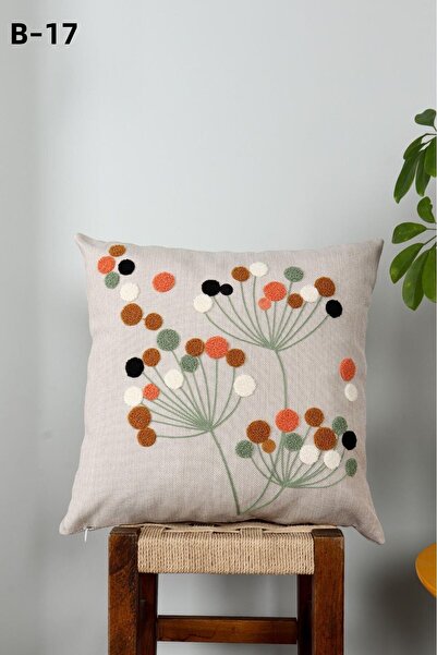 BY DİLEK ÇETİN ACCESSORY Linen Antibacterial Throw Pillow