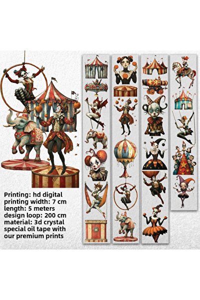 Onwize سكرابوك أبراكدابرا سيرك - شريط زيت كريستال ثلاثي الأبعاد الخاص - ملصق ...