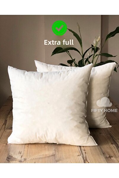 Fifty Home 2 Τεμάχια Μαξιλάρι Εσωτερικού Ριχταριού - Εσωτερικό Ριχτάρι - Εσωτερική Γέμιση Ριχτάρι - 55x40 60x60 65x65 - Γέμισμα 100% Σφουγγάρι
