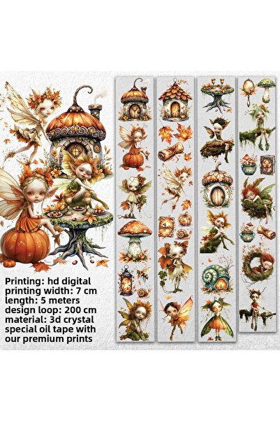 Onwize Scrapbook Fairy Dust-3D Crystal Special Oil Tape- Etiket-Pet Tape - مل...