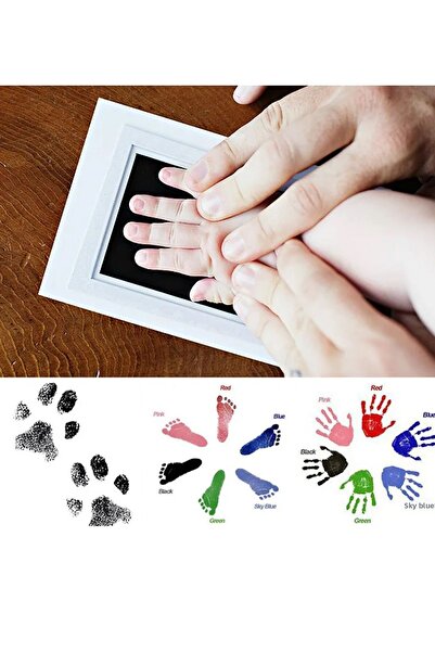 Verda Çerçeve Baby Footprint Kit! Newborn Kit! Inkless Contactless Printing Kit