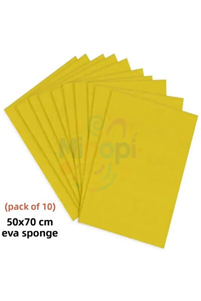 Minopi Yellow Colored Eva Sponge 50X70 cm 10 Pack 1.5 mm