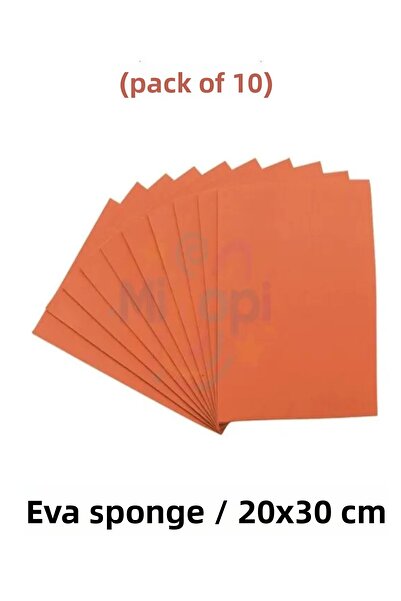 Minopi Orange Colored Eva Sponge 20X30 cm 10 Pack 1.5 mm