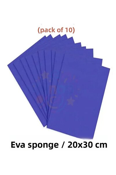 Minopi اسفنجة ايفا لون ازرق 20×30 سم 10 عبوات 1.5 ملم