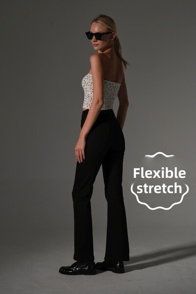 Maule High Waist Jeans, Spanish Leg Stretchy Denim Fabric Women Fit and Flare Jean Pants @Flares