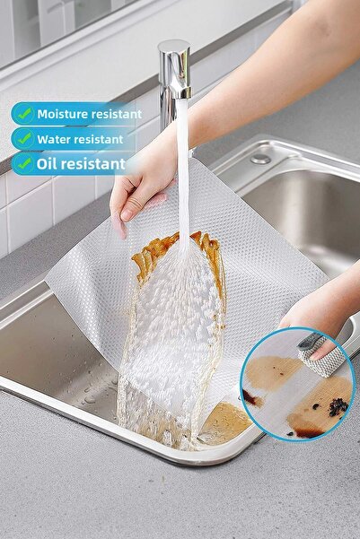 Clevora غطاء رف شفاف مضاد للانزلاق لدرج الخزانة، غطاء واقي مضاد للانزلاق 45 س...