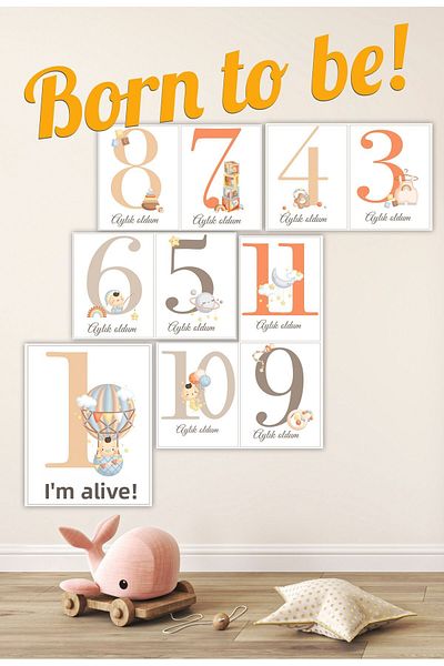 Yıldızistan Born to Be 20 Memory Cards & Development Set |   Newborn Gift, Birth Concept Photo Shoot