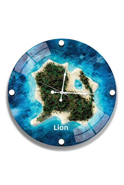 EMYA HOME Ρολόι από γυαλί λιονταριού - 40 εκ