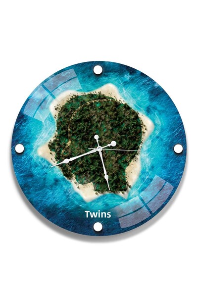 EMYA HOME Ceas din sticlă Gemini - 40 cm