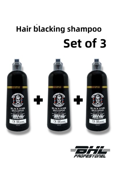 BHL Profesyonel مجموعة ثلاثية من الشامبو الناعم المكثف للشعر الأسود الطبيعي /...