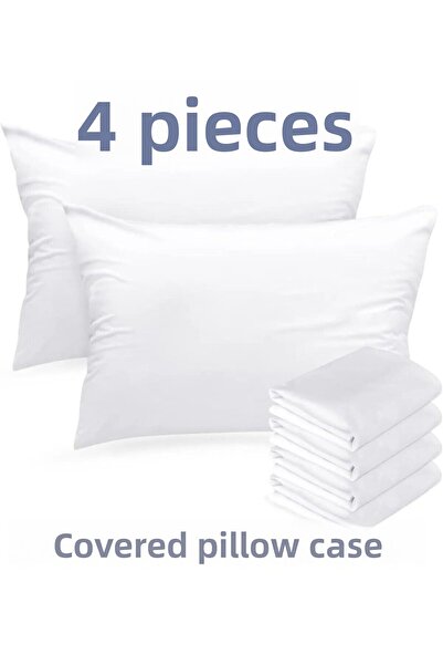 embays collection (4 Τεμάχια) Μαξιλαροθήκη ξενοδοχείου 50x70cm, Οικονομικό κάλυμμα, Μαξιλαροθήκη με κάλυμμα