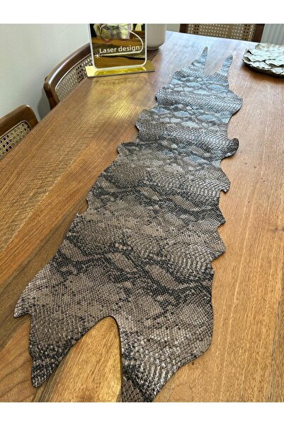 EHA LAZER Faux Leather Snake Pattern Runner