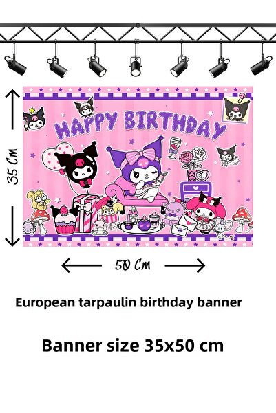 snowparty Πανό γενεθλίων με θέμα την Κουρόμι