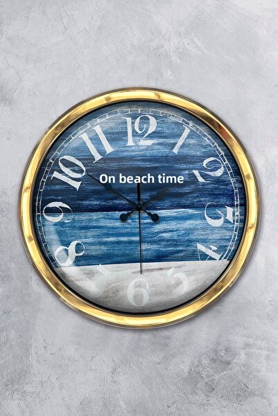 Platin Saat ساعة حائط معدنية ذهبية اللون مقاس 40 سم