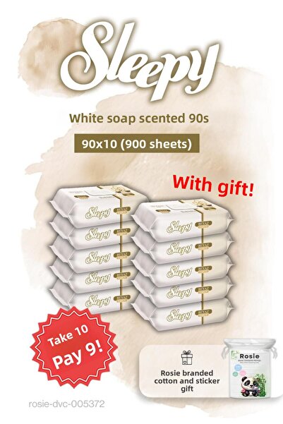 Sleepy اشتري 10 واحصل على 9 مناشف مبللة معطرة بالصابون الأبيض 90s وروزي