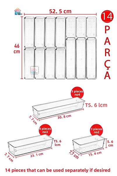 color house Διαφανής οργάνωση 14 τεμαχίων