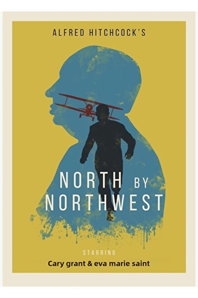 Universal Αλφρέντ Χίτσκοκ Νορθ Μπάι Νουθγουέστ Ξύλινη Διακοσμητική Αφίσα Ζωγρ...