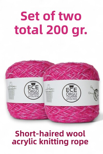 Ece Örgü Tasarım Atölyesi Ροζ - λιλά χρώματος ανάμεικτο, κοντότριχο, αραιά στ...