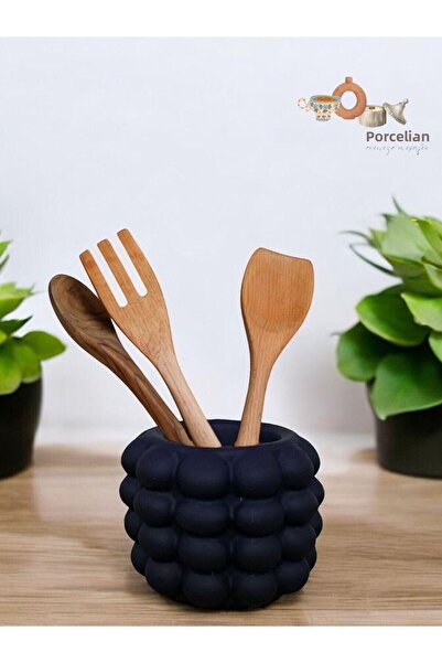 Porselian Vasă Bubble Beton Suport pentru linguri