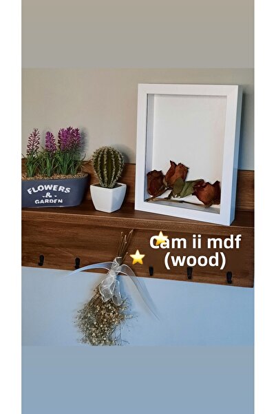 Sevcan sanat atölyesi 18×24×3 Memory Frame Flower Frame Glass Depth Frame