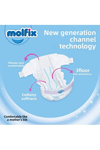 Molfix Baby Diaper Size: 3 (4-9kg) Midi 140 Pieces Pk Mega Pk