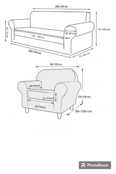 özzade home Jacquard 3 3 1 1 Elastic Sofa Cover |   Elastic Seat Cover |   Seat Cover Set