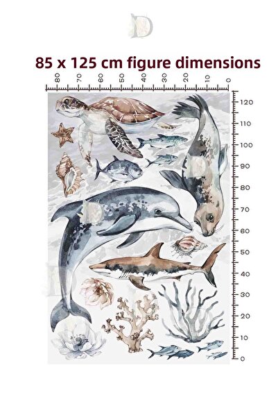 KT Decor Underwater World Ocean Creatures Wall Sticker Set