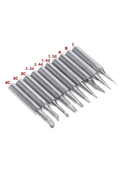 Choice 10pcs 900M Soldering Iron Tips Set Welding Nozzle Internal Heated Sold...