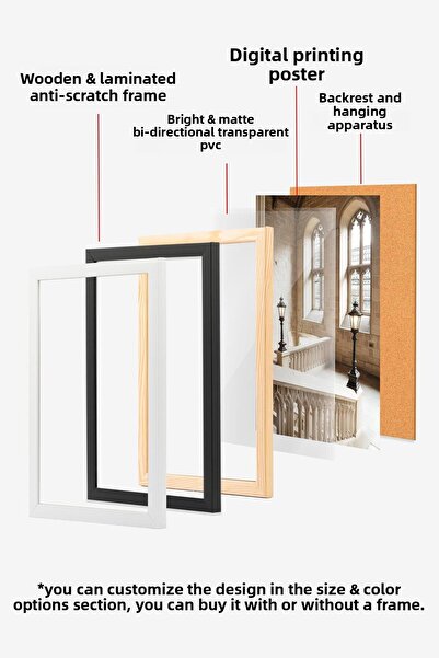 Postifull White Frame Painting, Poster and Frame Kit, Aquarelle Cotton Flowers Comfort Series No:108584