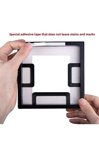 LİFE GLOBAL Black 14X14Cm Pola Square Photo Frame with Adhesive Removable Mat - Set of 3 Pack Pvc Li