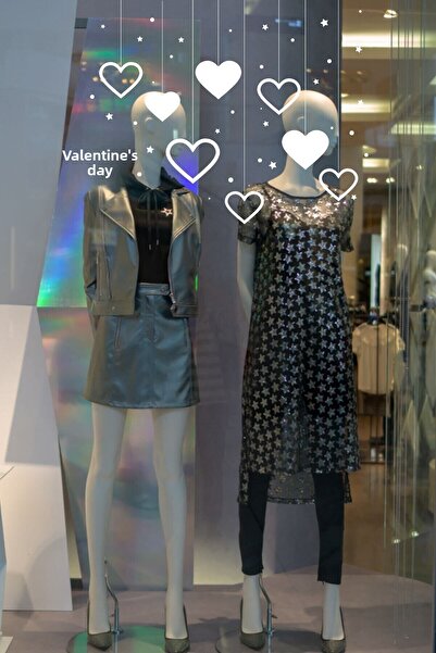 New Jargon Autocolant de 60 cm cu inimă și stele care se balansează în jos pe...