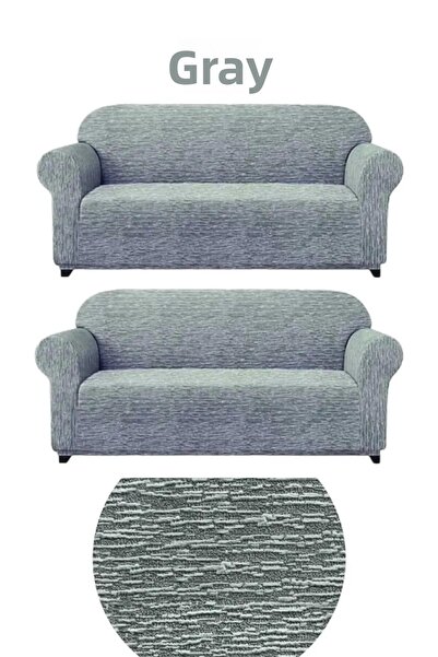 ELHOŞ 3+3 غطاء أريكة من قماش الجاكار المنسوج. مقعد مرن مرن قابل للغسل، أريكة،...