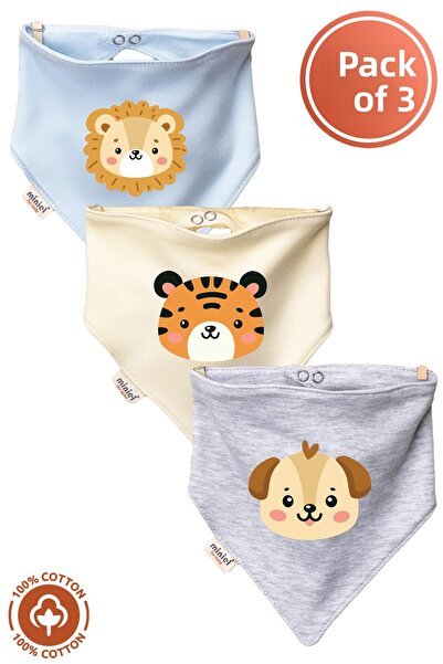 Miniel طقم مريلة أطفال من القطن العضوي الممشط لحديثي الولادة من الجنسين مكون ...