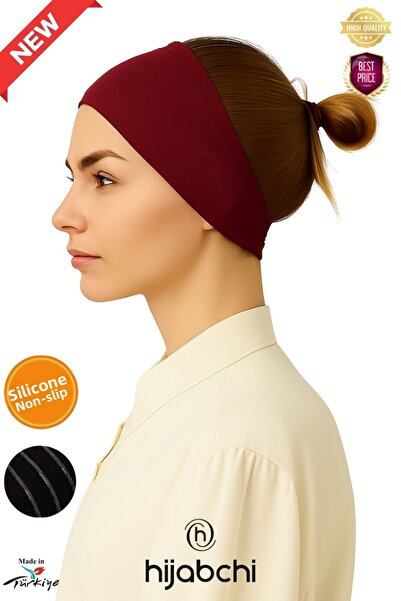 hijabchi Boneta din silicon pentru hijab - Burgundy