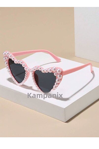 KAMPANİX Pink Heart with Pearl Glasses Party Bride Birthday Wedding China